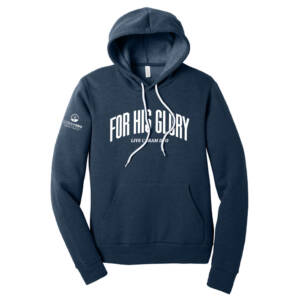 Coram Deo Bible Church Bella and Canvas Unisex Sponge Fleece Hooded Pullover Sweatshirt – Heather Navy