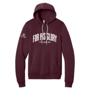 Coram Deo Bible Church Bella and Canvas Unisex Sponge Fleece Hooded Pullover Sweatshirt – Maroon