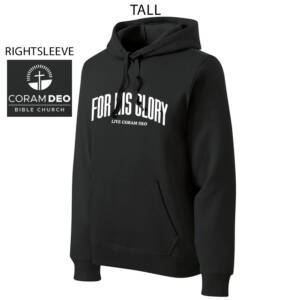 Coram Deo Bible Church Sport Tek TALL Pullover Hooded Sweatshirt – Black