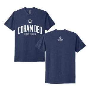 Coram Deo Bible Church Next Level Apparel Adult CVC Tee – Storm
