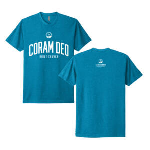 Coram Deo Bible Church Next Level Apparel Adult CVC Tee – Turquoise