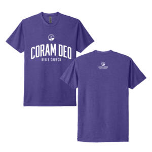 Coram Deo Bible Church Next Level Apparel Adult CVC Tee – PurpleRush