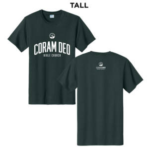 Coram Deo Bible Church Port  Company Tall Essential T Shirt – DarkGreen