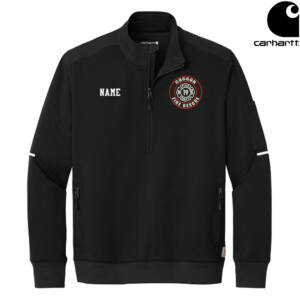 Coggon Fire Carhartt Fire and Rescue 1/2-Zip Mid-Layer performanc pullover-Black