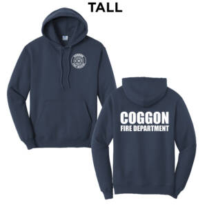 Coggon Fire Tall Fleece Hooded Sweatshirt-Navy