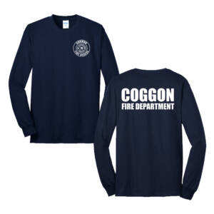 Coggon Fire Unisex Long Sleeve Tee-Navy