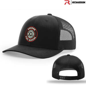 Coggon Fire Richardson Pro Crown Mesh Back solid color Adjustable back cap Solid-Black