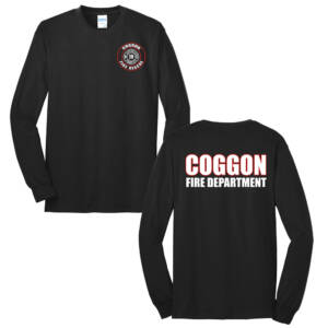 Coggon Fire Unisex Cotton Long Sleeve Tee-Black