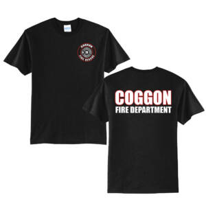 Coggon Fire Unisex Short Sleeve Tee-Black