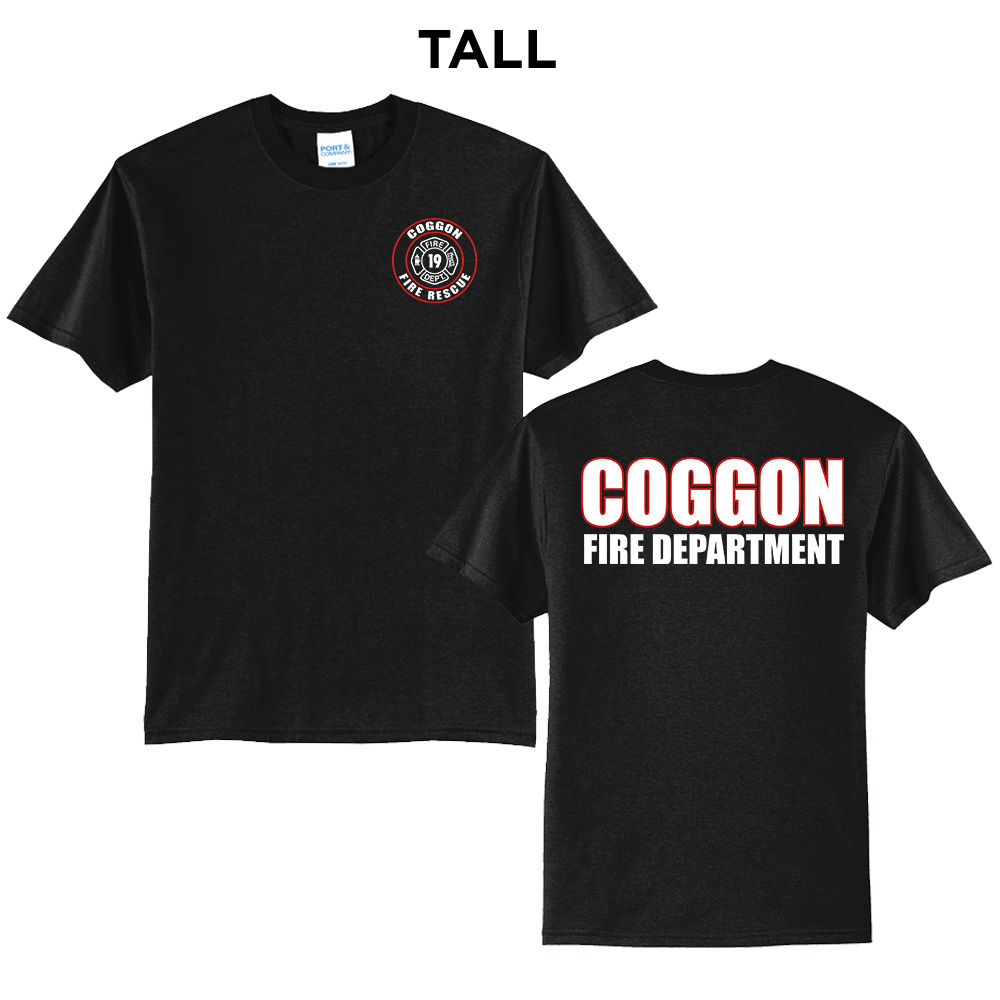 Coggon Fire Tall Short Sleeve Tee-Black