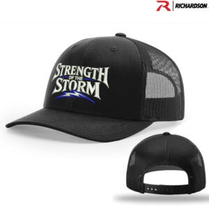 Camanche Girls Wrestling Richardson Pro Crown Mesh Back solid color Adjustable back cap – Black