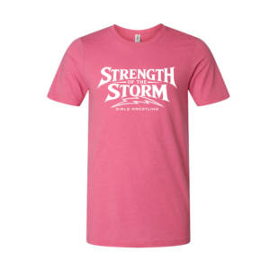 Camanche Girls Wrestling Unisex Premium Short Sleeve Tee-Heather Charity Pink