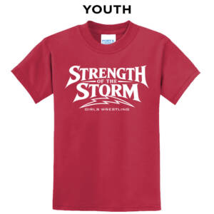Camanche Girls Wrestling Youth Short Sleeve T Shirt – Red