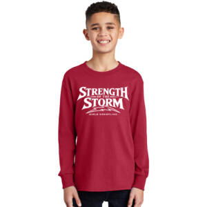 Camanche Girls Wrestling Youth Cotton Long Sleeve T Shirt – Red