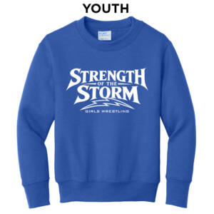 Camanche Girls Wrestling  Youth Crewneck Sweatshirt -Royal