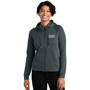 Camanche Girls Wrestling Allmade Women’s Organic CVC Fleece Full Zip Pullover Hooded Sweatshirt – Aluminum Grey Heather