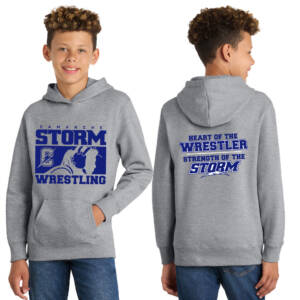 Camanche Girls Wrestling Youth Fan Favorite Hooded Sweatshirt-Athletic heather