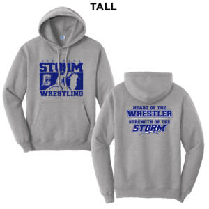 Camanche Girls Wrestling Tall Fleece Hooded Sweatshirt-Athletic Heather