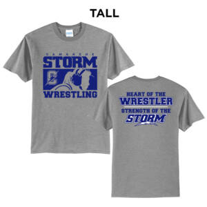 Camanche Girls Wrestling Tall Short Sleeve Tee-Athletic heather