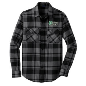 Clover Hills Port Authority Men Plaid Flannel Shirt – Grey/Black