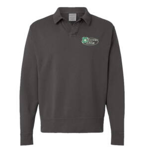 Clover Hills ComfortWash Garment Dyed Polo Collar Sweatshirt – New Railroad Grey