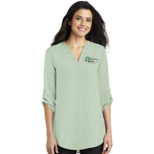 Clover Hills Port Authority Ladies 3/4 Sleeve Tunic Blouse – Misty Sage