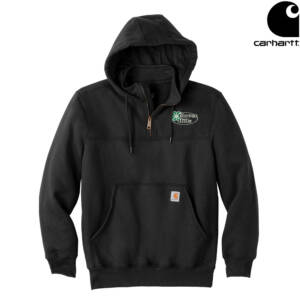 Clover Hills Carhartt Rain Defender Paxton Heavyweight Hooded Zip Mock Sweatshirt-Black