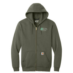 Clover Hills Carhartt Midweight Hooded Zip Front Sweatshirt-Moss