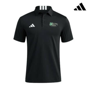 Clover Hills Adidas 3 Stripe short sleeve Polo Black