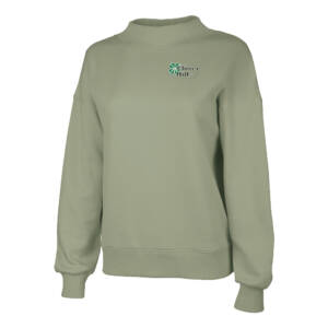 Clover Hills Charles River Women’s Willow Mock Neck Sweatshirt -Sage