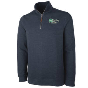 Clover Hills Charles River Men’s HUDSON 1/4 zip pullover – NavyHetherNavyCamoSleeves