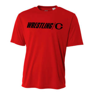 Clinton MS Wrestling Adult Cooling Performance Tshirt-Scarlet