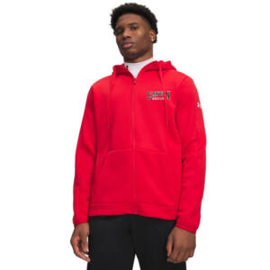 Clinton MS Wrestling Under Armour Armour Fleece Pro Full zip Hoodie-Red