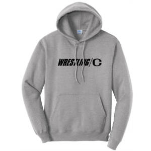 Clinton MS Wrestling Unisex Fleece Hooded Sweatshirt-Athletic Heather