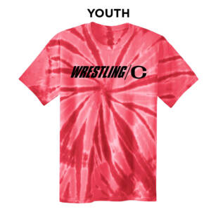 Clinton MS Wrestling YOUTH Essential Tie-Dye Tee- Red