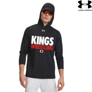 Clinton MS Wrestling Under Armour Mens Team Vanish Performance Hoodie-Black