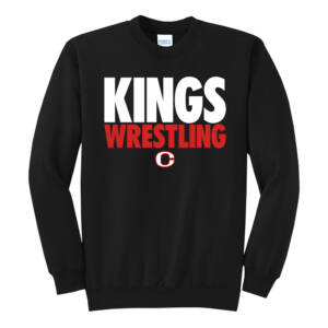 Clinton MS Wrestling Unisex Core Fleece Crewneck Sweatshirt-Black