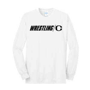 Clinton MS Wrestling Unisex Cotton Long Sleeve Tee-White