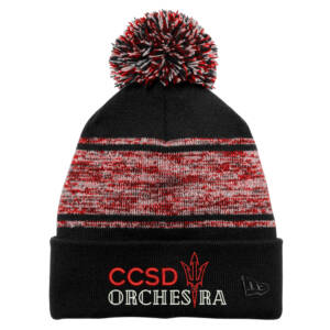 Clinton Orchestra New Era  Knit Chilled Pom Beanie – BlackScarlet