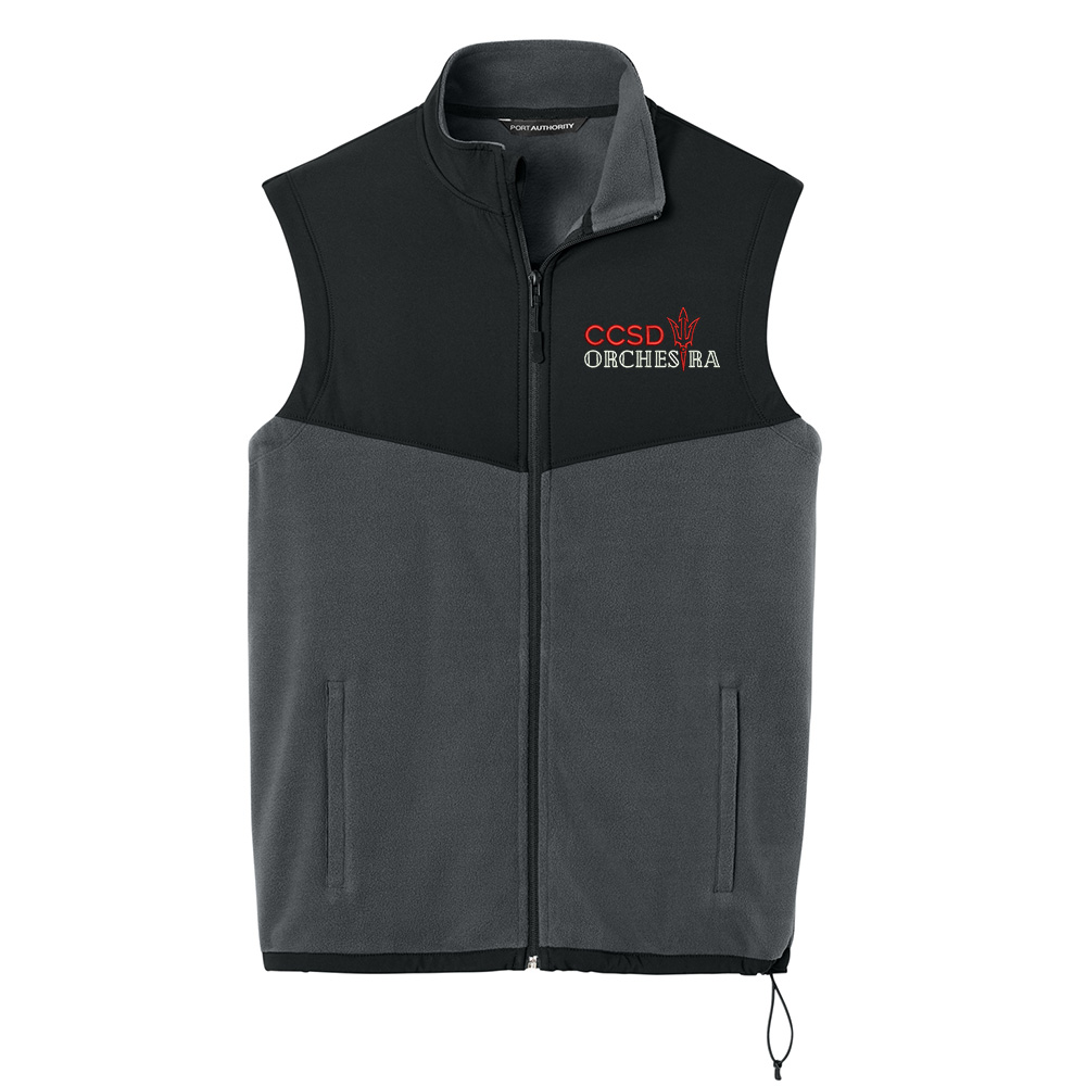Clinton Orchestra Port Authority Men Therma Tek Fleece Vest - IRONGreyBlack