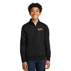 Clinton Queen Bowling Youth Core Fleece 1/4 Zip Pullover Sweatshirt – JetBlack