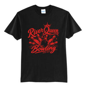 Clinton Queen Bowling Unisex Short Sleeve T Shirt -Black