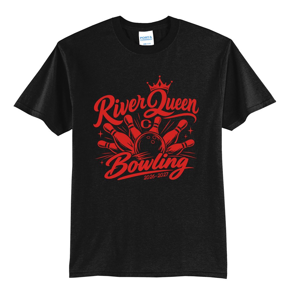 Clinton Queen Bowling Unisex Short Sleeve T Shirt -Black