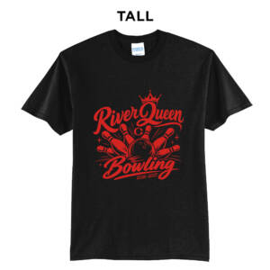 Clinton Queen Bowling  Tall Core Blend short Sleeve T Shirts – Black