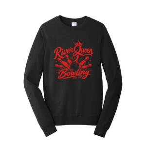 Clinton Queen Bowling Unisex Fan Favorite Fleece Crewneck Sweatshirt-Black