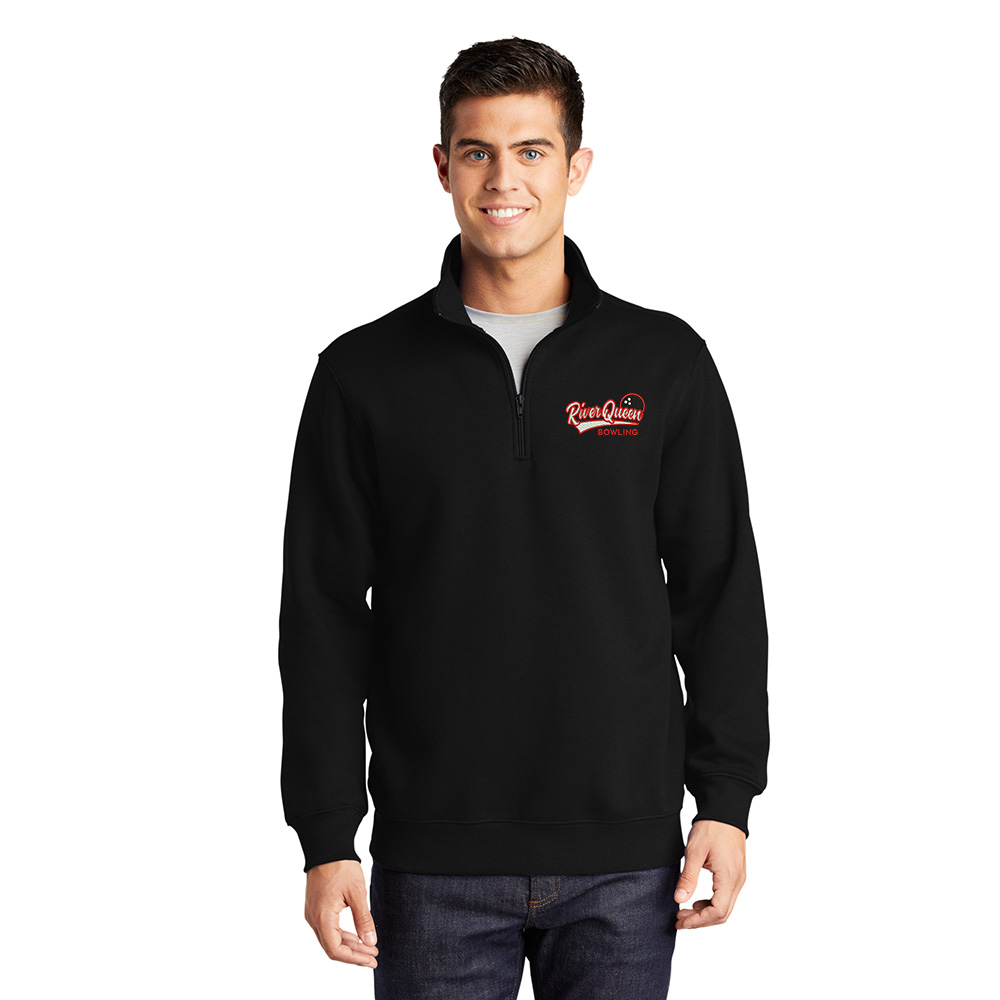 Clinton Queen Bowling Sport-Tek Tall 1/4-Zip Sweatshirt-Black