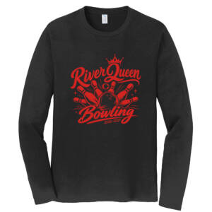 Clinton Queen Bowling Unisex Fan Favorite Long Sleeve T Shirt -Black