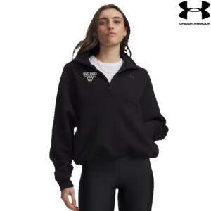 Clinton Queen Basketball Under Armour Unstoppable Fleece women’s 1/2 zip Ultimate-Black