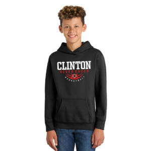 Clinton Queen Basketball Gildan YOUTH Fan Favorite Hooded Sweatshirt – Black