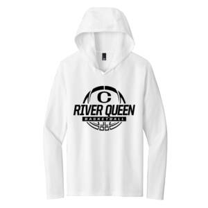 Clinton Queen Basketball District Made Mens Perfect Tri Long Sleeve Hoodie-White